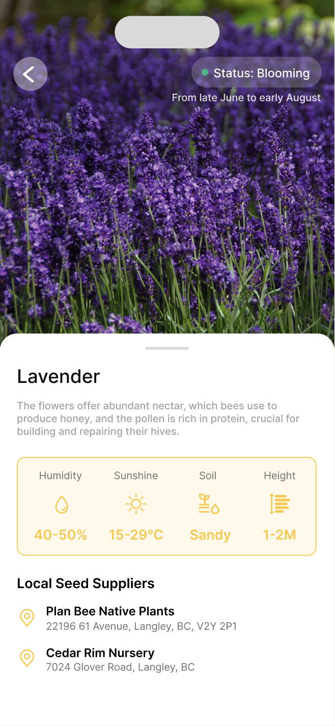 Plant info detail page