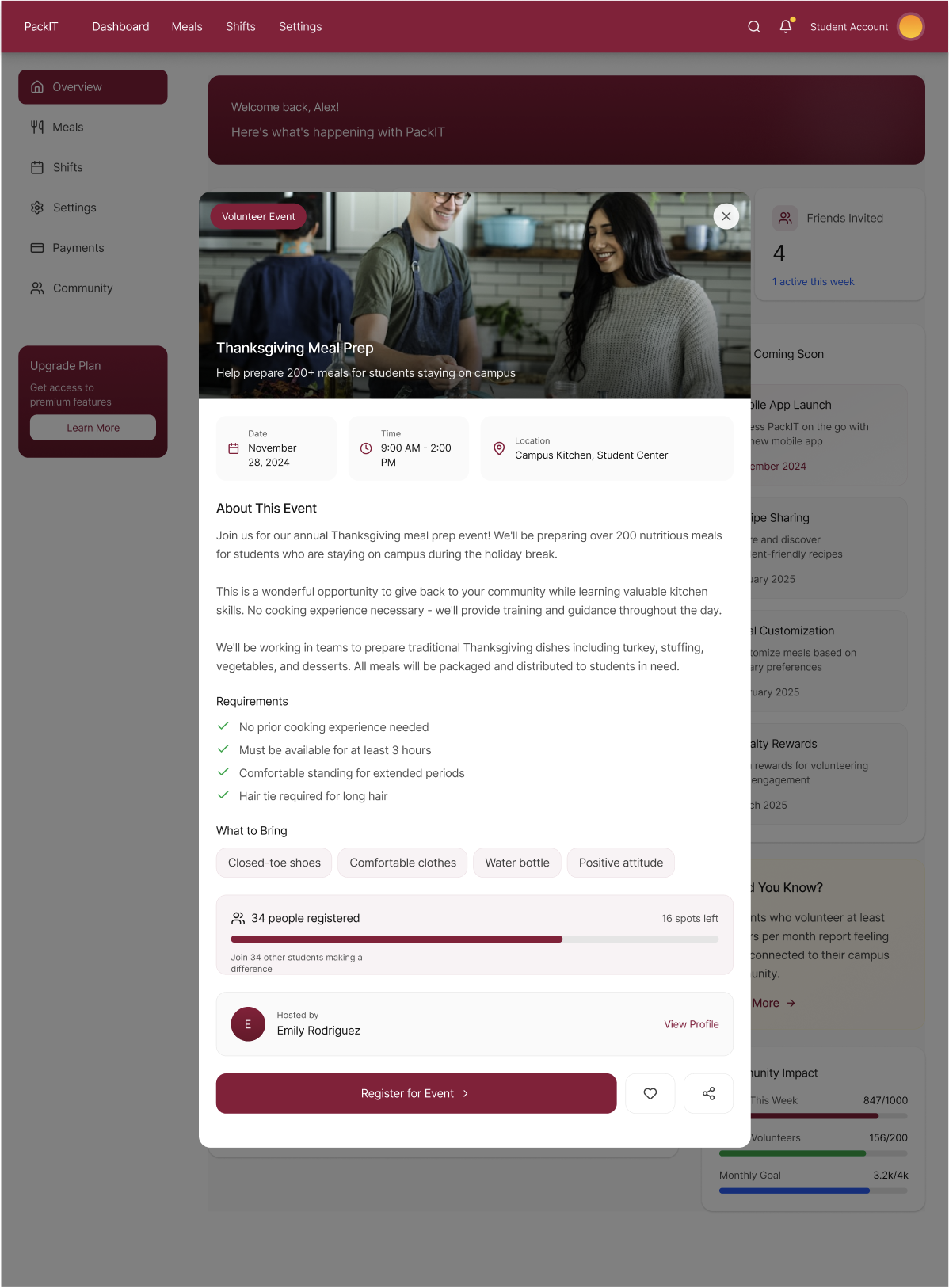 Volunteer Event Sign Up