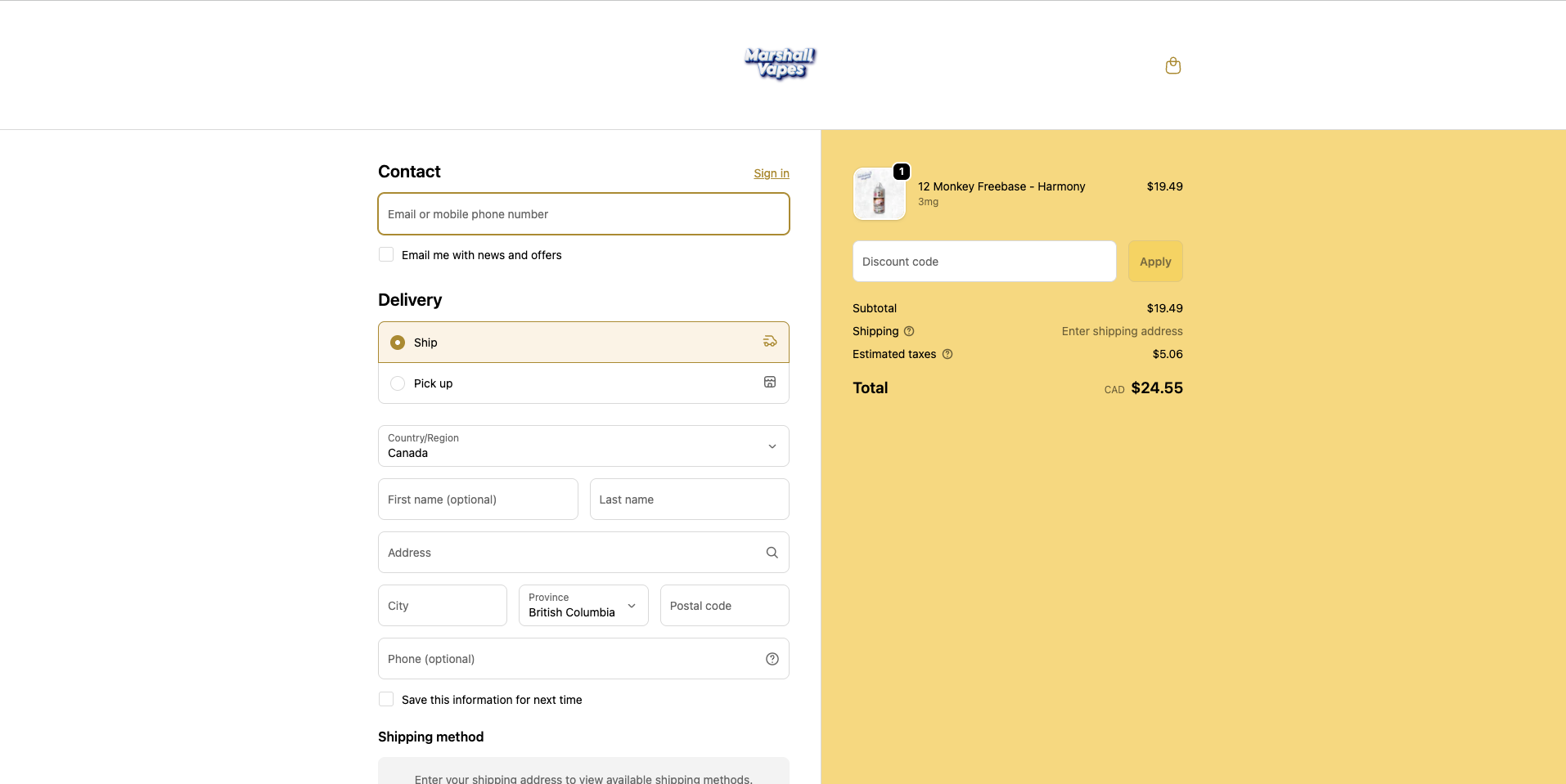 Checkout Optimization