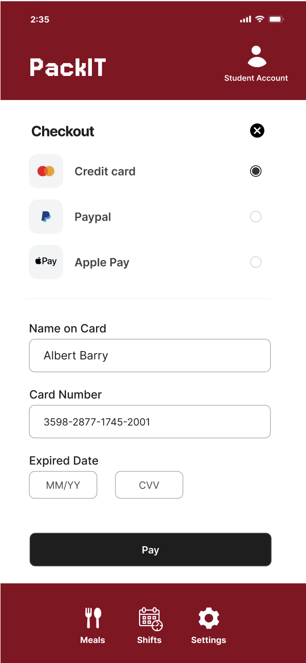 Payment checkout