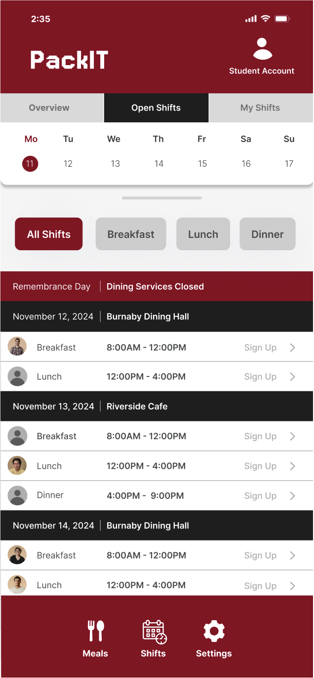 Volunteer details view